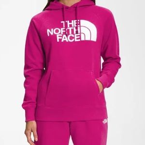 Hot pink north face hoodie